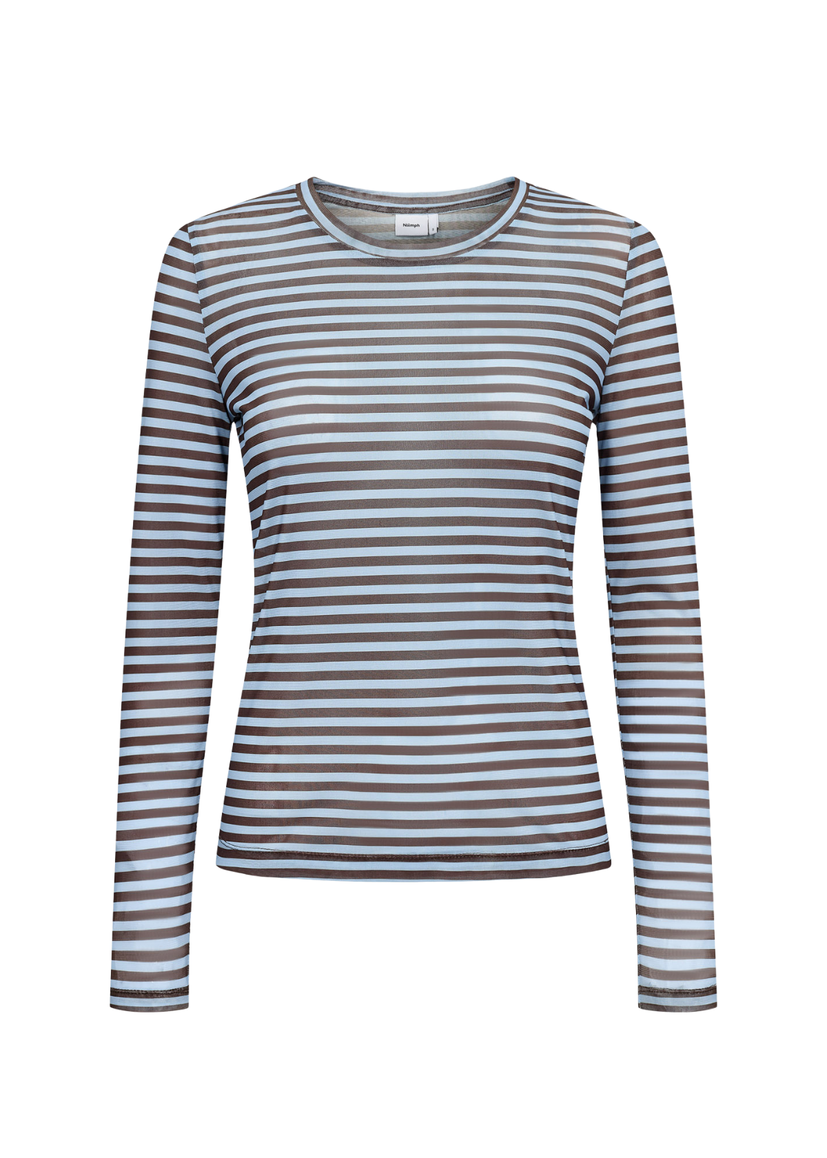 NUSine Stribet Mesh Bluse